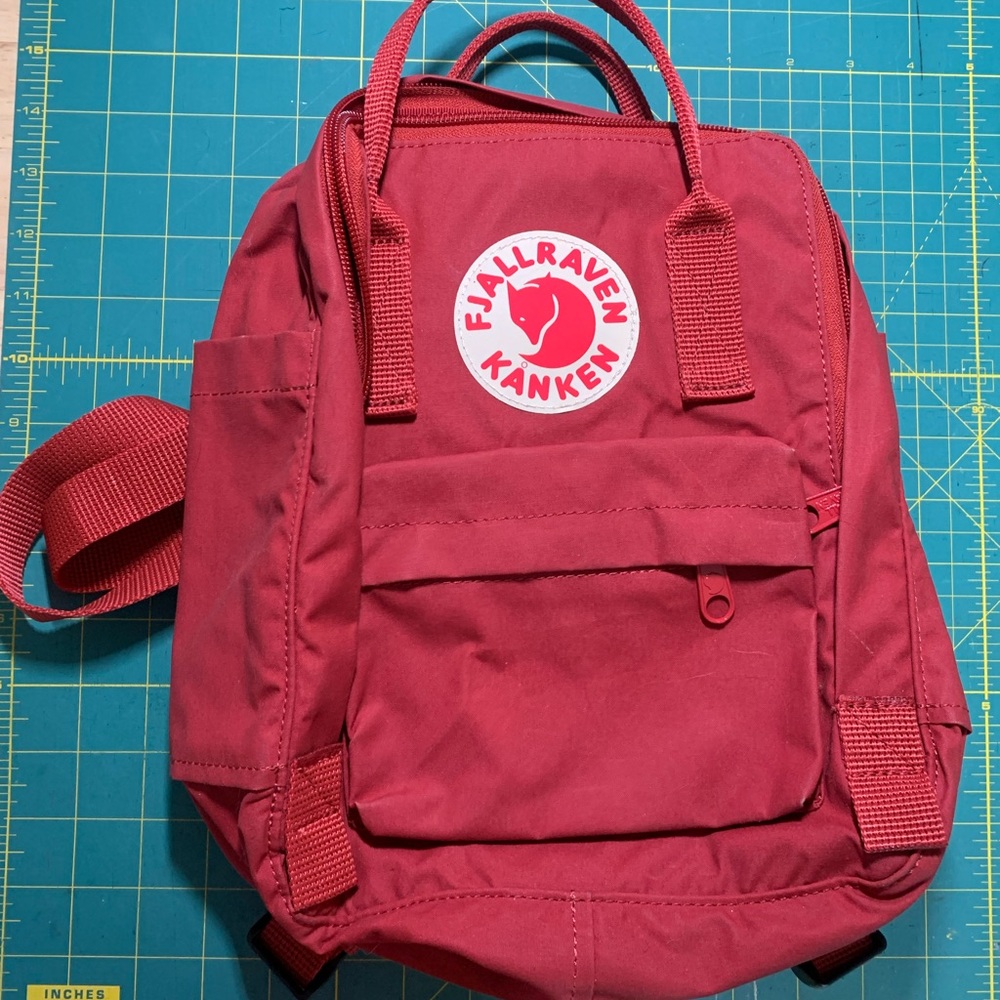 Mini Kanken red backpack
